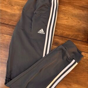 Adidas Kids Charcoal Joggers with Stripes